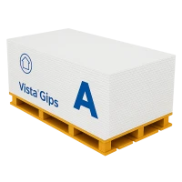 Гипсокартон стеновой VistaGips 1200x2500х12.5 мм (3м2)