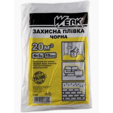 Пленка П/Э защитная черная 4x5м, 15мкм TM WERK Пленка П/Э защитная черная 4x5м, 15мкм TM WERK