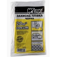 Плівка П/Е захисна чорна 4x5м, 15мкм TM WERK Плівка П/Е захисна чорна 4x5м, 15мкм TM WERK