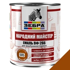 Емаль ПФ-266 ТМ "Народний майстер" 585 лісовий горіх 0,9 кг