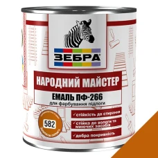 Емаль ПФ-266 ТМ "Народний майстер" 582 золотисте полум’я 0,9 кг