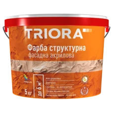 Краска структурная фасадная акриловая 5 кг TM TRIORA Краска структурная фасадная акриловая 5 кг TM TRIORA