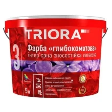 Краска глубокоматовая интерьерная латексная TRIORA №3 1л Краска глубокоматовая интерьерная латексная TRIORA №3 1л
