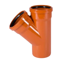 Трійник Ostendorf KG 110/110×45° ПВХ Трійник Ostendorf KG 110/110×45° ПВХ