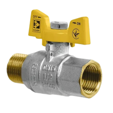 Кран шаровой KOER Ду 15 (1/2") ВН ГАЗ бабочка Кран шаровой KOER Ду 15 (1/2") ВН ГАЗ бабочка