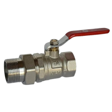 Кран шаровой с американкой Ду 32 (1 1/4") прямой ручка (ASG) Кран шаровой с американкой Ду 32 (1 1/4") прямой ручка (ASG)