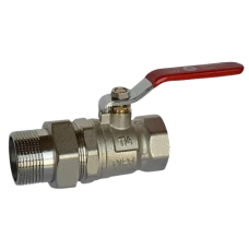Кран кульовий з американкою Ду 32 (1 1/4") прямий ручка (ASG) Кран кульовий з американкою Ду 32 (1 1/4") прямий ручка (ASG)