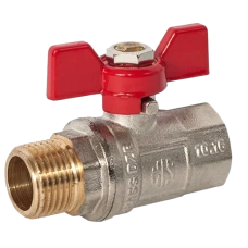 Кран кульовий ЗВ Ду 15 (1/2") метелик (ASG) Кран кульовий ЗВ Ду 15 (1/2") метелик (ASG)