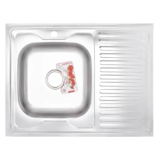 Кухонна мийка накладна Zerix Z8060L-04-160E (Satin) Кухонна мийка накладна Zerix Z8060L-04-160E (Satin)