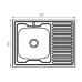 Кухонна мийка накладна Zerix Z8060L-06-160MD (Micro Decor) Кухонна мийка накладна Zerix Z8060L-06-160MD (Micro Decor)