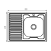 Кухонна мийка накладна Zerix Z8060R-06-160MD (Micro Decor) Кухонна мийка накладна Zerix Z8060R-06-160MD (Micro Decor)
