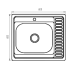 Кухонна мийка накладна Zerix Z6060L-06-160MD Кухонна мийка накладна Zerix Z6060L-06-160MD