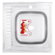 Кухонна мийка накладна Zerix Z6060R-04-160E (Satin) Кухонна мийка накладна Zerix Z6060R-04-160E (Satin)