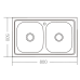 Кухонна мийка накладна Zerix Z8050D-08-180E DOUBLE (Satin) Кухонна мийка накладна Zerix Z8050D-08-180E DOUBLE (Satin)