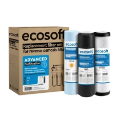 Комплект картриджів Ecosoft 1-2-3 AquaGreen для фільтрів зворотного осмосу