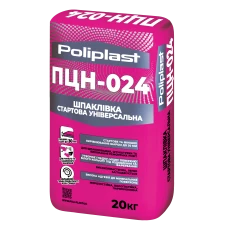 Шпаклівка фасадна цементна стартова ПЦН-024 POLIPLAST біла 20 кг Шпаклівка фасадна цементна стартова ПЦН-024 POLIPLAST біла 20 кг