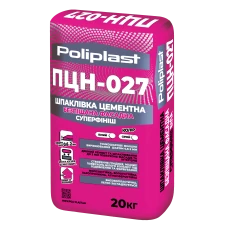 Шпаклівка фасадна цементна суперфініш ПЦН-027 POLIPLAST біла 20 кг Шпаклівка фасадна цементна суперфініш ПЦН-027 POLIPLAST біла 20 кг