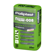 Штукатурка цементна ПЦШ-008 POLIPLAST 25 кг Штукатурка цементна ПЦШ-008 POLIPLAST 25 кг