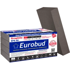 Пінопласт Graphite EPS-60 EUROBUD (плотність 12.5 кг/м3) 1000х500х100 / ціна за 1шт. Пінопласт Graphite EPS-60 EUROBUD (плотність 12.5 кг/м3) 1000х500х100 / ціна за 1шт.