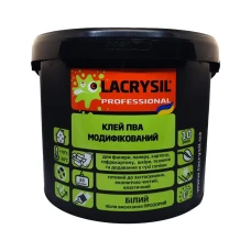 Клей ПВА модифікований прозорий 9 кг ТМ LACRYSIL Клей ПВА модифікований прозорий 9 кг ТМ LACRYSIL