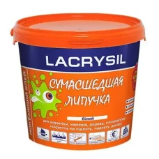 Водостойкий строительный клей "Сумасшедшая липучка" 1,2 кг ведро ТМ LACRYSIL Водостойкий строительный клей "Сумасшедшая липучка" 1,2 кг ведро ТМ LACRYSIL