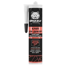 Клей для декору з пінополістиролу ТМ GRIZZLY 280 мл білий Клей для декору з пінополістиролу ТМ GRIZZLY 280 мл білий