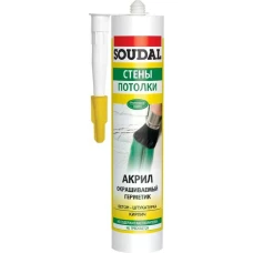 Герметик акриловий білий 280 мл ТМ SOUDAL Герметик акриловий білий 280 мл ТМ SOUDAL