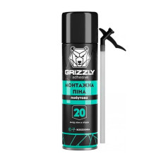 Монтажная пена полиуретановая бытовая ТМ GRIZZLY 20 всесезонная Монтажная пена полиуретановая бытовая ТМ GRIZZLY 20 всесезонная