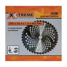 Нож для мотокос X-Treme 40T PRO 255х25,4х1,3 мм