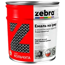 Емаль на іржу 3в1 молоткова Кольчуга ТМ ZEBRA 161 золота 0,7 кг Емаль на іржу 3в1 молоткова Кольчуга ТМ ZEBRA 161 золота 0,7 кг