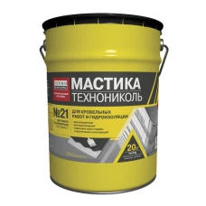 Мастика кровельная №21 Техномаст Технониколь/ расход 2,5-3,5 кг/1м2/ (20кг).
