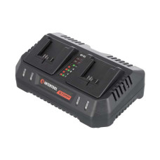 Устройство зарядное для аккумуляторов Li-ion 20 В, два терминала зарядки INTERTOOL Устройство зарядное для аккумуляторов Li-ion 20 В, два терминала зарядки INTERTOOL
