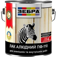 Лак алкідний глянцевий ПФ-110 TM ZEBRA 2,5 л