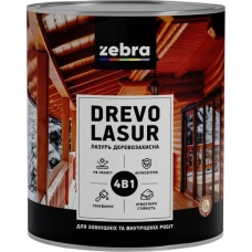 Лазур деревозахисна 4в1 Zebra дуб №6 0,7л Лазур деревозахисна 4в1 Zebra дуб №6 0,7л